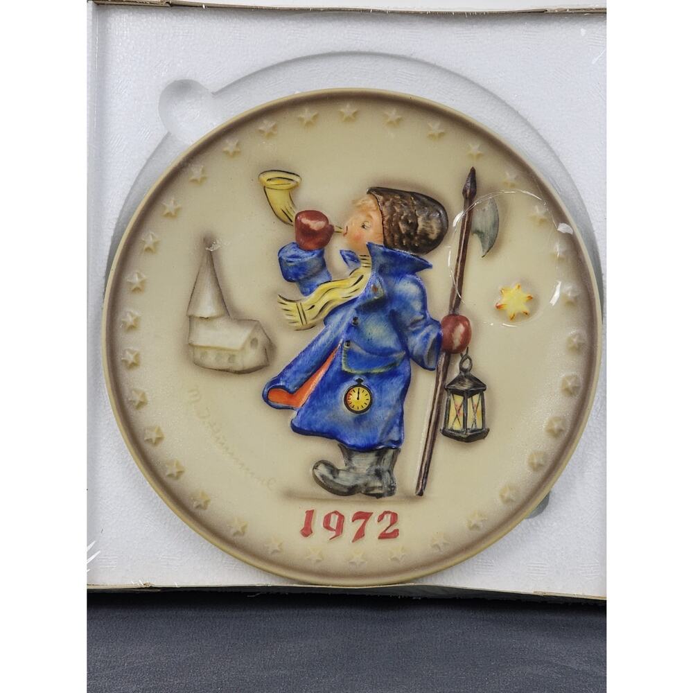 Hummel Blue and Cream Decorative Plate